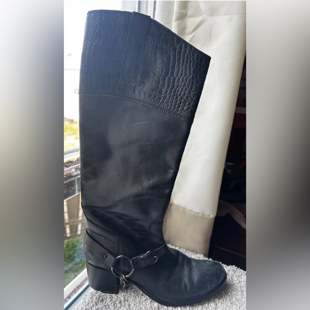 Handmade Black Fine Italian Boots 7